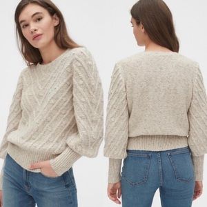 Gap Bobble Stitch Puff Sleeve Sweater